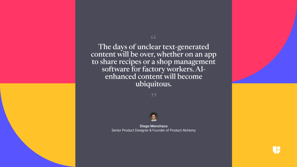 A quote from the interview where the designer(interviewee) gives his opinion on AI in the context of UX research and design