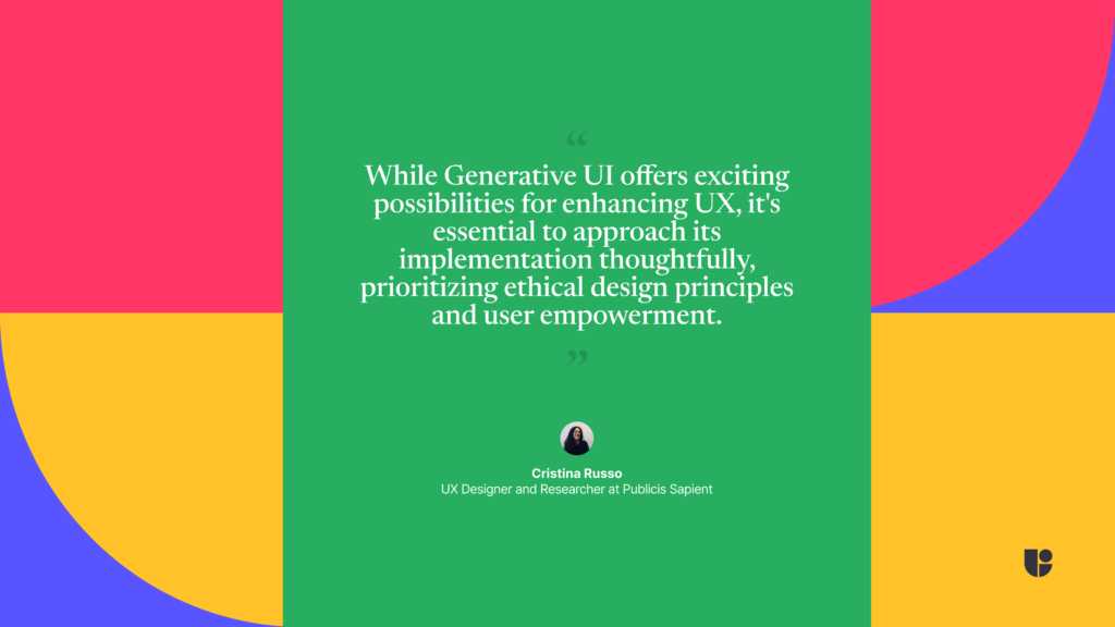 GenerativeUI and AI's impact, quote from Cristina