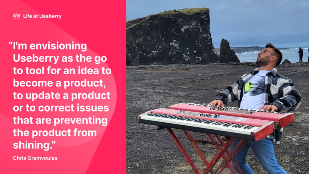 An image and a quote from our lead developer Chris Gamvroulas, before we go into the section where he answers ux developer related questions as well as from his life and experience.