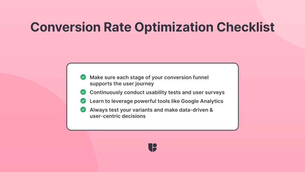 Conversion Rate Optimization Checklist, essential steps and best practices for increasing conversions.