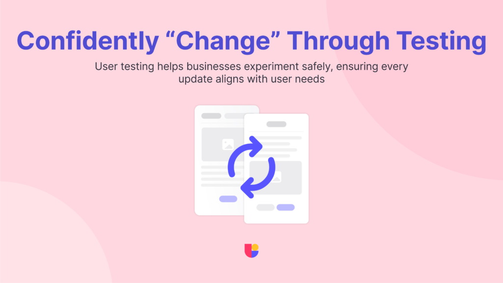 Showing how changes and updates doesn't have to be done safely through testing and knowing what your users want.