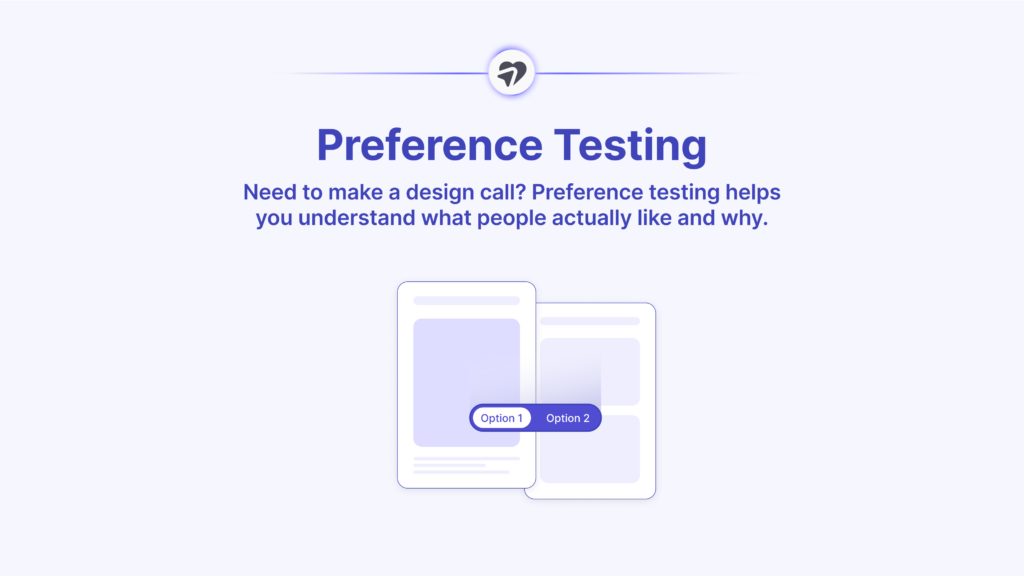 Short explanation about preference testing and a corresponding blog section to explain the UX research method + what UX research templates on Useberry works best with it