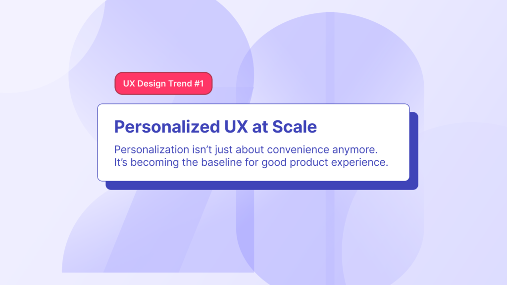 the first trend on the UX Design trends list, highlighting the importance of customized experiences