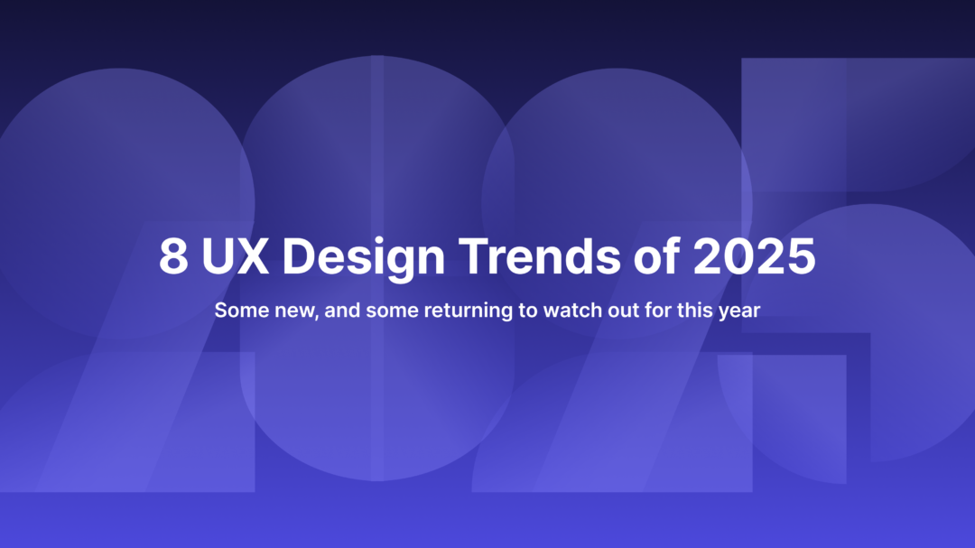 Cover of our UX design trends of 2025 article by Useberry's Head of Design George Kordatos