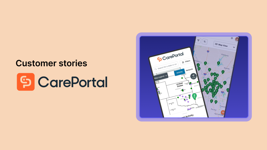 Cover image showing the logo of our customer Careportal for a case study with Useberry on how they improved their designs with usability testing