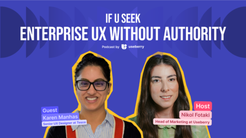 You can see our guest Karen Manhas in the cover of this If U Seek podcast episode. Karen talks about her experience about enterprise UX design and ggives practical tips and examples of her work for the podcast listeners.