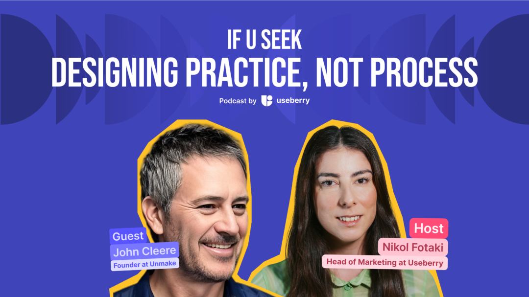 Podcast episode with John Cleere on building communities of practice, communication in enterprise UX, and finding strategy through small moments of clarity.