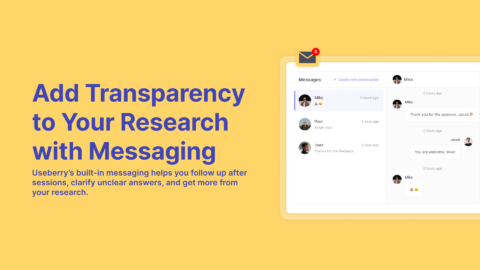 Highlighting the messaging aspect user research testing