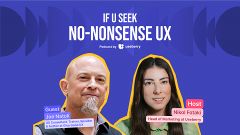 cover of the if u seek podcast episode with the guest Joe Natoli who is a UX industry veteran, sharing his thoughts on UX industry and design
