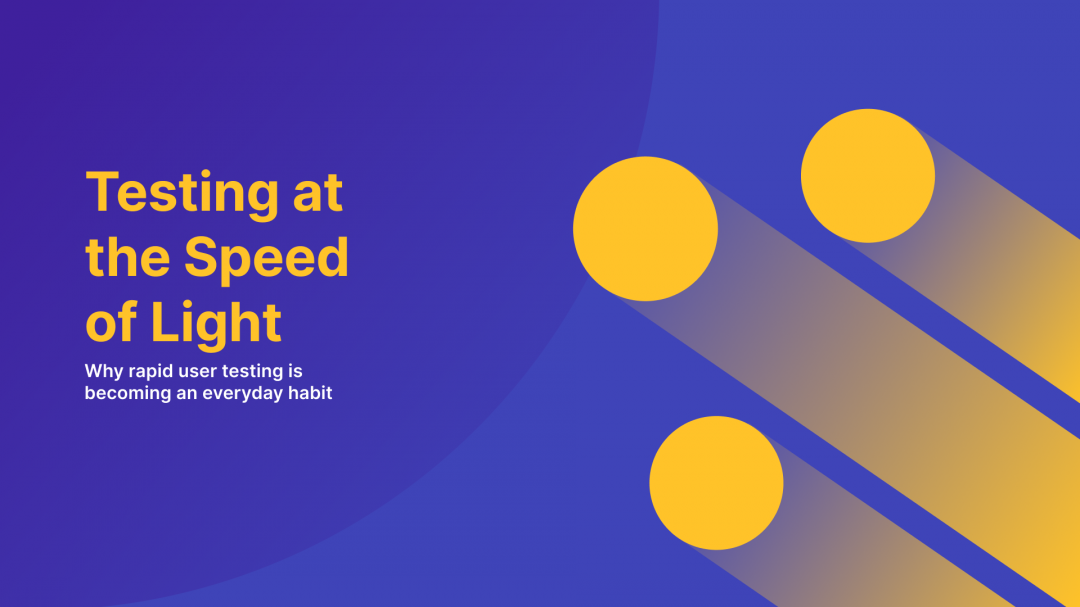 An abstract image of light traveling in the background to show the speed of user testing is really fast and how you can do it with Useberry